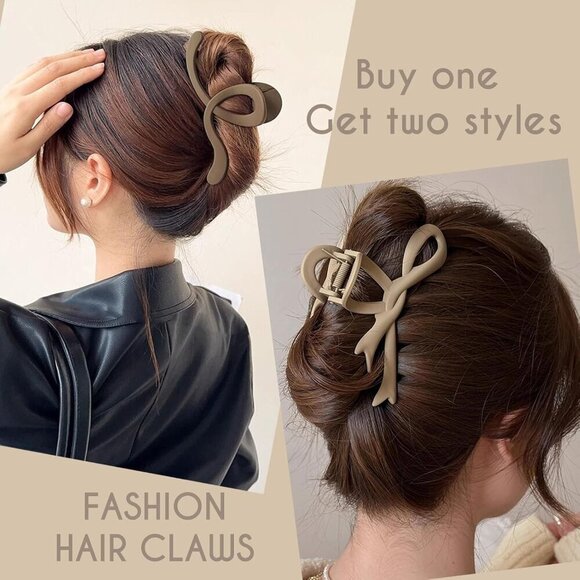 Large Hair Claw Clips Plastic 5.2 Inch 6 Pack for Thick Hair Non-Slip Stylish main image 4